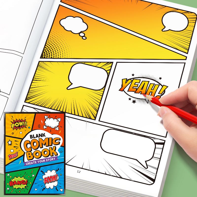 Outdoor Adventure Books - Thick Paper Comic Creation Drawing Book