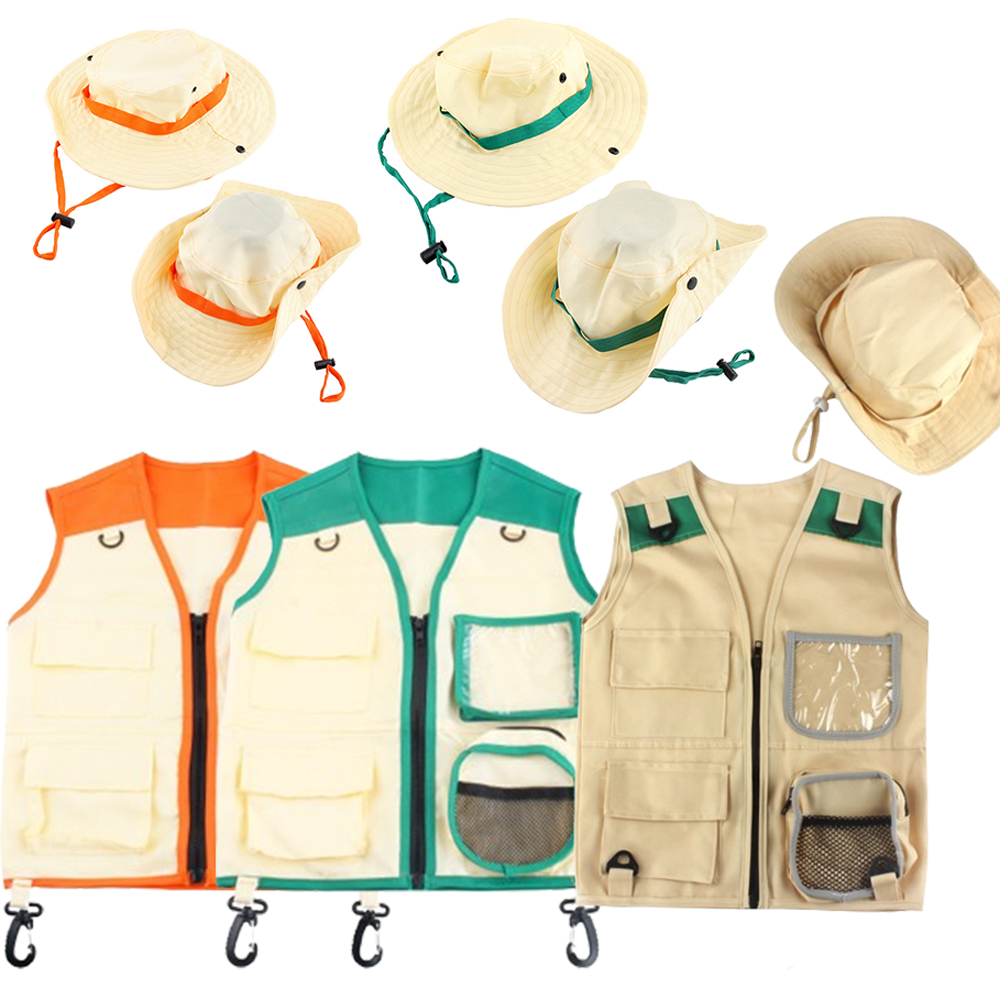 Outdoor Adventure Outfit - Kids Explorer Costume Set Adventure Vest
