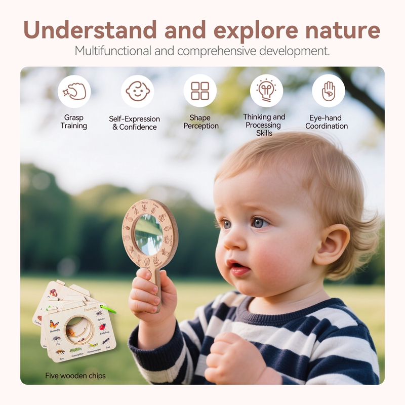 Wooden Montessori Toy Magnifyi - Outdoor Adventure Learning 评论和价格