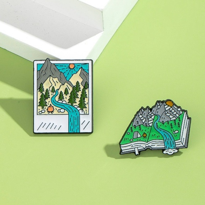 Adventure-Themed Enamel Pins:  - Outdoor Adventure Books 评论和价格