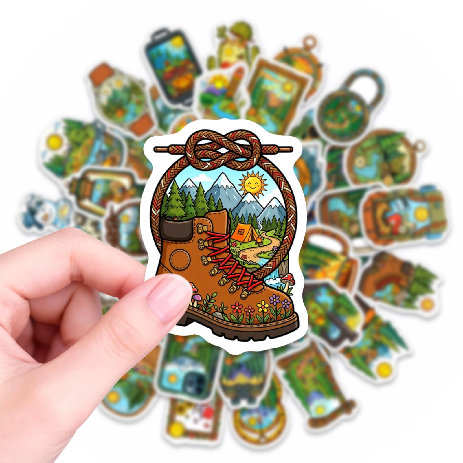 10/30/50PCS Cartoon Outdoor Ca - Outdoor Adventure Books 评论和价格