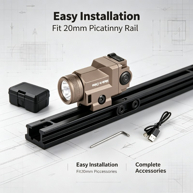 20mm Rail‑Fitted Metal LED Fla - Outdoor Adventure Hobbies 评论和价格